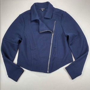 Torrid NWOT Navy Motto Jacket